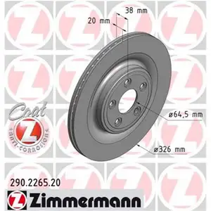 Zimmermann 290.2265.20 Bremsscheiben 2 St&uuml;ck f&uuml;r JAGUAR
