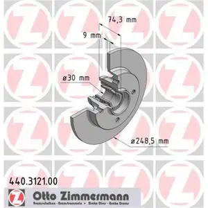 Zimmermann 440.3121.00 Bremsscheiben 2 St&uuml;ck PEUGEOT