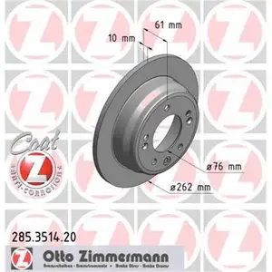 Zimmermann 285.3514.20 Bremsscheiben 2 Stück KIA Zimmermann 285.3514.20 Bremsscheiben 2 Stück KIA