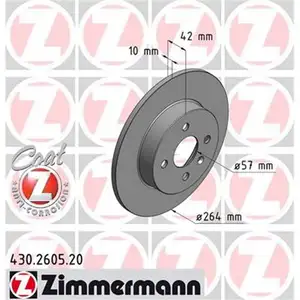 Zimmermann 430.2605.20 Bremsscheiben 2 Stück OPEL Zimmermann 430.2605.20 Bremsscheiben 2 Stück OPEL