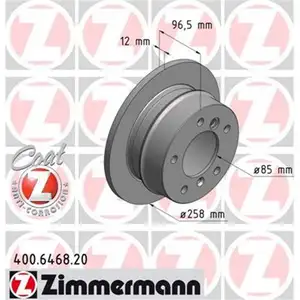 Zimmermann 400.6468.20 Bremsscheiben 2 St&uuml;ck MERCEDES-BENZ