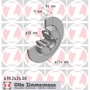 Zimmermann 470.2424.00 Bremsscheiben 2 St&uuml;ck RENAULT