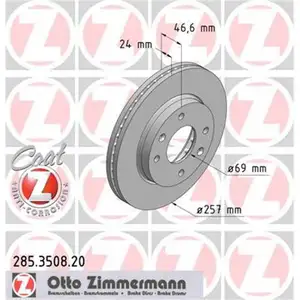 Zimmermann 285.3508.20 Bremsscheiben 2 Stück HYUNDAI Zimmermann 285.3508.20 Bremsscheiben 2 Stück HYUNDAI