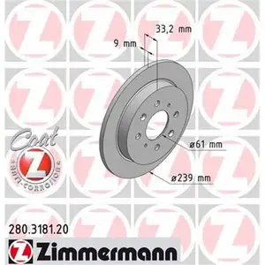Zimmermann 280.3181.20 Bremsscheiben 2 Stück HONDA Zimmermann 280.3181.20 Bremsscheiben 2 Stück HONDA