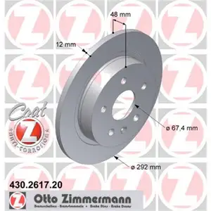 Zimmermann 430.2617.20 Bremsscheiben 2 Stück OPEL Zimmermann 430.2617.20 Bremsscheiben 2 Stück OPEL