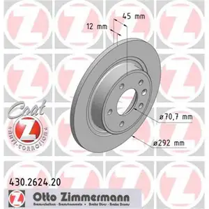 Zimmermann 430.2624.20 Bremsscheiben 2 St&uuml;ck OPEL