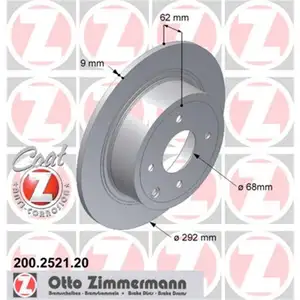 Zimmermann 200.2521.20 Bremsscheiben 2 Stück NISSAN Zimmermann 200.2521.20 Bremsscheiben 2 Stück NISSAN