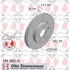 Zimmermann 590.2802.20 Bremsscheiben 2 Stück TOYOTA Zimmermann 590.2802.20 Bremsscheiben 2 Stück TOYOTA
