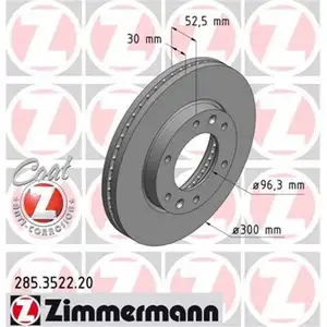 Zimmermann 285.3522.20 Bremsscheiben 2 St&uuml;ck HYUNDAI