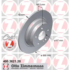 Zimmermann 400.3621.20 Bremsscheiben 2 St&uuml;ck MERCEDES-BENZ