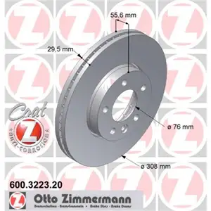 Zimmermann 600.3223.20 Bremsscheiben 2 St&uuml;ck VW