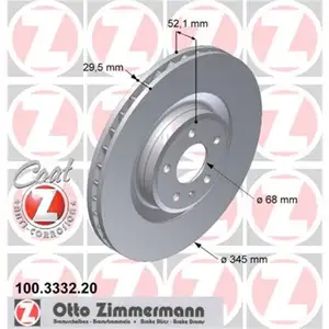 Zimmermann 100.3332.20 Bremsscheiben 2 Stück AUDI Zimmermann 100.3332.20 Bremsscheiben 2 Stück AUDI