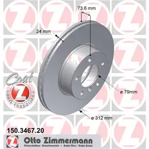 Zimmermann 150.3467.20 Bremsscheiben 2 Stück BMW Zimmermann 150.3467.20 Bremsscheiben 2 Stück BMW