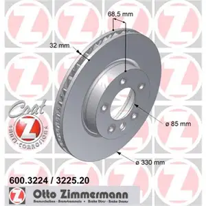 Zimmermann 600.3224.20 Bremsscheiben 2 Stück VW Zimmermann 600.3224.20 Bremsscheiben 2 Stück VW