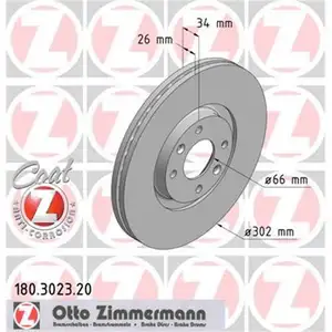 Zimmermann 180.3023.20 Bremsscheiben 2 St&uuml;ck CITRO&Euml;N