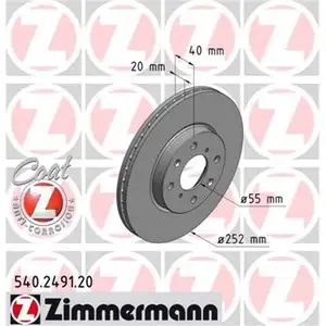 Zimmermann 540.2491.20 Bremsscheiben 2 St&uuml;ck SUZUKI