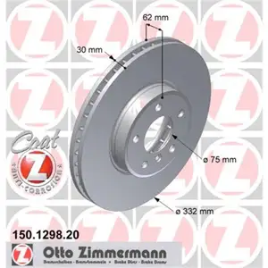 Zimmermann 150.1298.20 Bremsscheiben 2 Stück BMW Zimmermann 150.1298.20 Bremsscheiben 2 Stück BMW