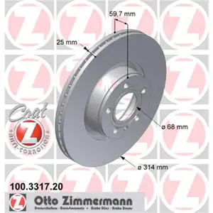 Zimmermann 100.3317.20 Bremsscheiben 2 Stück AUDI Zimmermann 100.3317.20 Bremsscheiben 2 Stück AUDI