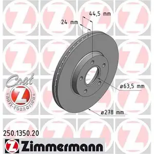 Zimmermann 250.1350.20 Bremsscheiben 2 Stück FORD Zimmermann 250.1350.20 Bremsscheiben 2 Stück FORD