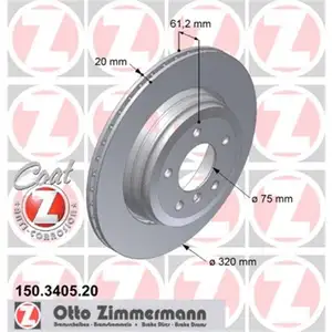 Zimmermann 150.3405.20 Bremsscheiben 2 Stück BMW Zimmermann 150.3405.20 Bremsscheiben 2 Stück BMW