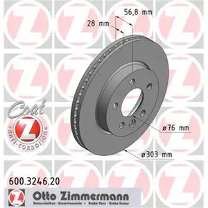 Zimmermann 600.3246.20 Bremsscheiben 2 Stück VW Zimmermann 600.3246.20 Bremsscheiben 2 Stück VW