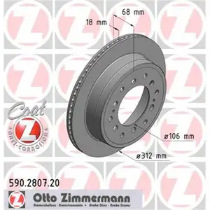 ZIMMERMANN 590.2807.20 Bremsscheiben 2 Stück TOYOTA ZIMMERMANN 590.2807.20 Bremsscheiben 2 Stück TOYOTA