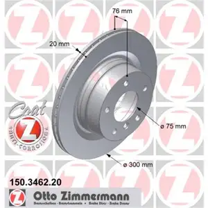 ZIMMERMANN 150.3462.20 Bremsscheiben 2 St&uuml;ck BMW