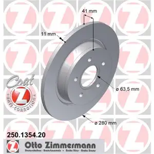 Zimmermann 250.1354.20 Bremsscheiben 2 St&uuml;ck FORD