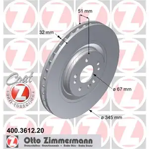 Zimmermann 400.3612.20 Bremsscheiben 2 Stück MERCEDES-BENZ Zimmermann 400.3612.20 Bremsscheiben 2 Stück MERCEDES-BENZ