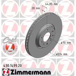 Zimmermann 430.1499.20 Bremsscheiben 2 Stück SAAB Zimmermann 430.1499.20 Bremsscheiben 2 Stück SAAB
