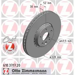 Zimmermann 610.3717.20 Bremsscheiben 2 Stück VOLVO Zimmermann 610.3717.20 Bremsscheiben 2 Stück VOLVO
