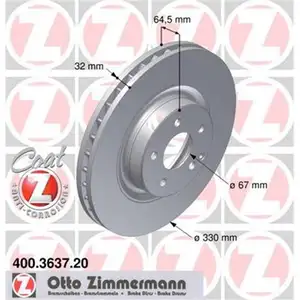 Zimmermann 400.3637.20 Bremsscheiben 2 St&uuml;ck MERCEDES-BENZ