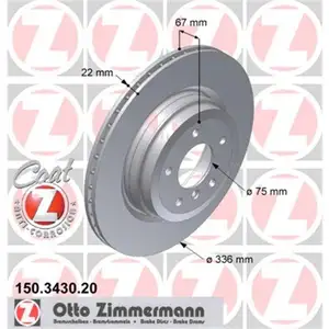 Zimmermann 150.3430.20 Bremsscheiben 2 Stück BMW Zimmermann 150.3430.20 Bremsscheiben 2 Stück BMW