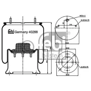 FEBI BILSTEIN 40288 Luftfederbalg FEBI BILSTEIN 40288 Luftfederbalg
