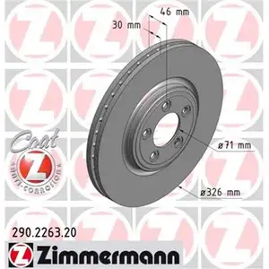 Original ZIMMERMANN 290.2263.20 Bremsscheiben 2 St&uuml;ck f&uuml;r JAGUAR