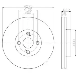 TEXTAR 92126003 Bremsscheiben 2 Stück TOYOTA TEXTAR 92126003 Bremsscheiben 2 Stück TOYOTA
