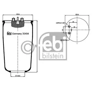 FEBI BILSTEIN 35494 Luftfederbalg für MAN, ERF FEBI BILSTEIN 35494 Luftfederbalg für MAN, ERF