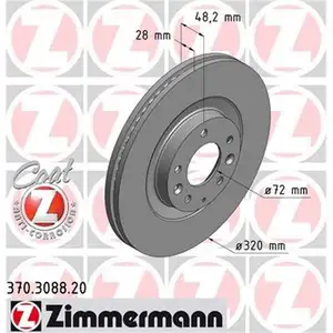 ZIMMERMANN 370.3088.20 Bremsscheiben 2 St&uuml;ck MAZDA