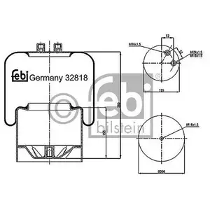 FEBI BILSTEIN 32818 Luftfederbalg für MERCEDES-BENZ FEBI BILSTEIN 32818 Luftfederbalg für MERCEDES-BENZ