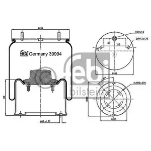 FEBI BILSTEIN 39994 Luftfederbalg FEBI BILSTEIN 39994 Luftfederbalg