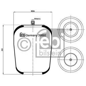 FEBI BILSTEIN 39892 Luftfederbalg FEBI BILSTEIN 39892 Luftfederbalg