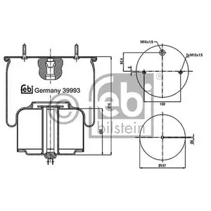 FEBI BILSTEIN 39993 Luftfederbalg FEBI BILSTEIN 39993 Luftfederbalg