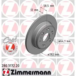 ZIMMERMANN 280.3172.00 Bremsscheiben 2 St&uuml;ck