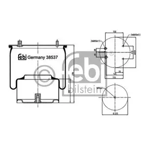 FEBI BILSTEIN 38537 Luftfederbalg f&uuml;r DAF
