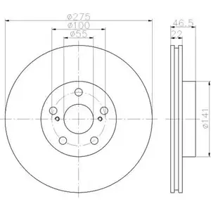 TEXTAR 92199300 Bremsscheiben 2 St&uuml;ck vorne TOYOTA