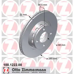 ZIMMERMANN 100.1222.00 Bremsscheiben 2 Stück AUDI ZIMMERMANN 100.1222.00 Bremsscheiben 2 Stück AUDI