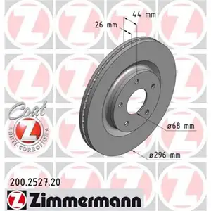 ZIMMERMANN 200.2527.20 Bremsscheiben 2 St&uuml;ck vorne NISSAN