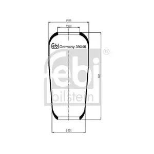 FEBI BILSTEIN 39046 Luftfederbalg FEBI BILSTEIN 39046 Luftfederbalg