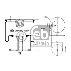 FEBI BILSTEIN 35674 Luftfederbalg FEBI BILSTEIN 35674 Luftfederbalg
