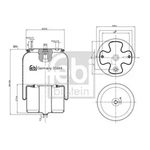 FEBI BILSTEIN 35884 Luftfederbalg für VOLVO FEBI BILSTEIN 35884 Luftfederbalg für VOLVO